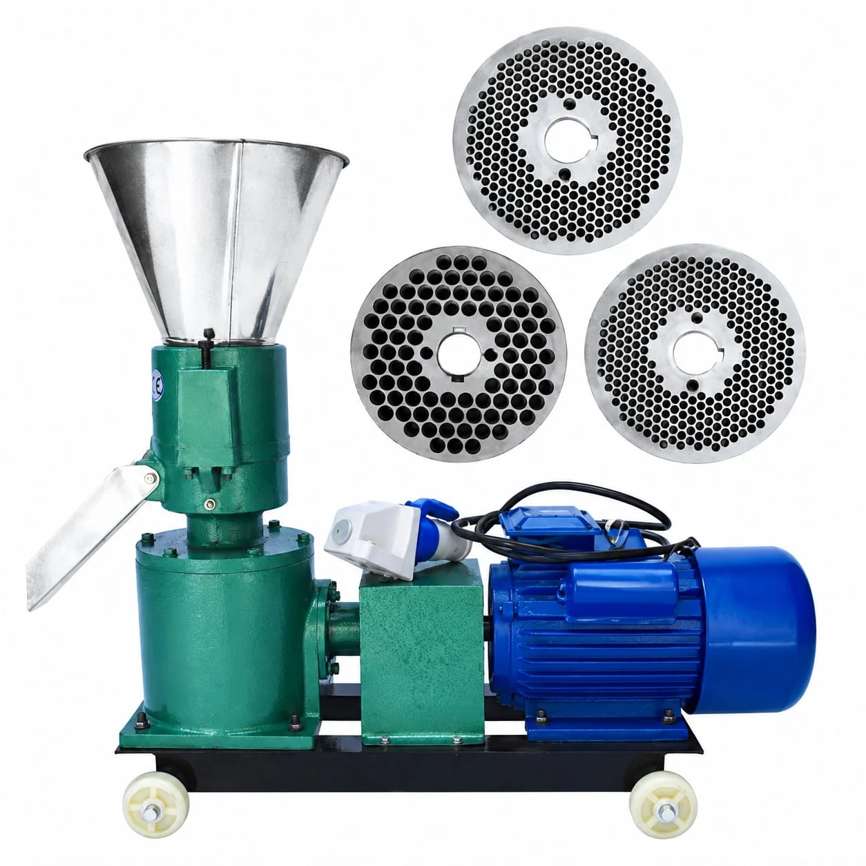 Granulator furaje Rodnic KL-120 cu motor 3 kW 220V și 3 matrițe incluse