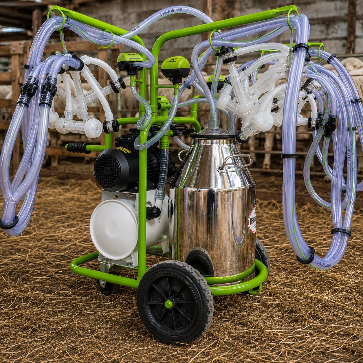 Aparat de muls oi ProMilk, 6 posturi, bidon 40L inox, pahare plastic, 480 l/min, 1,1 kW