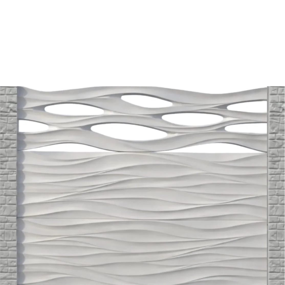 Gard beton Flux inaltime 1,5 m, cu stalpi cu model