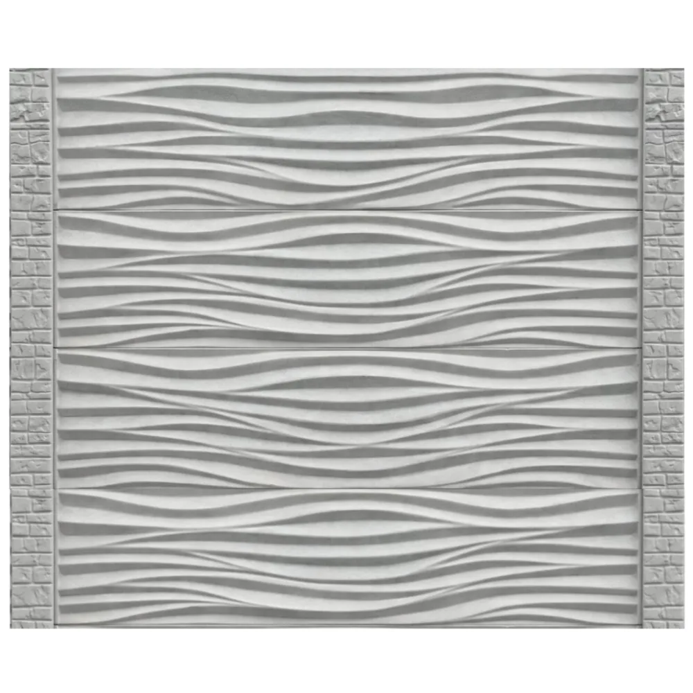Gard beton Compact Flux inaltime 2 m, cu stalpi cu model