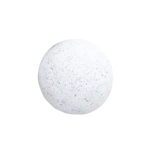 Bolard sferic din beton cu aspect marmura alba 45 cm Flint