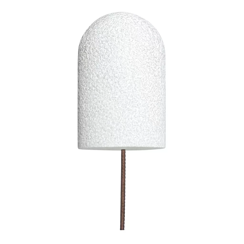 Bolard conic din beton cu aspect de marmura alba 25 x 40 cm Taos