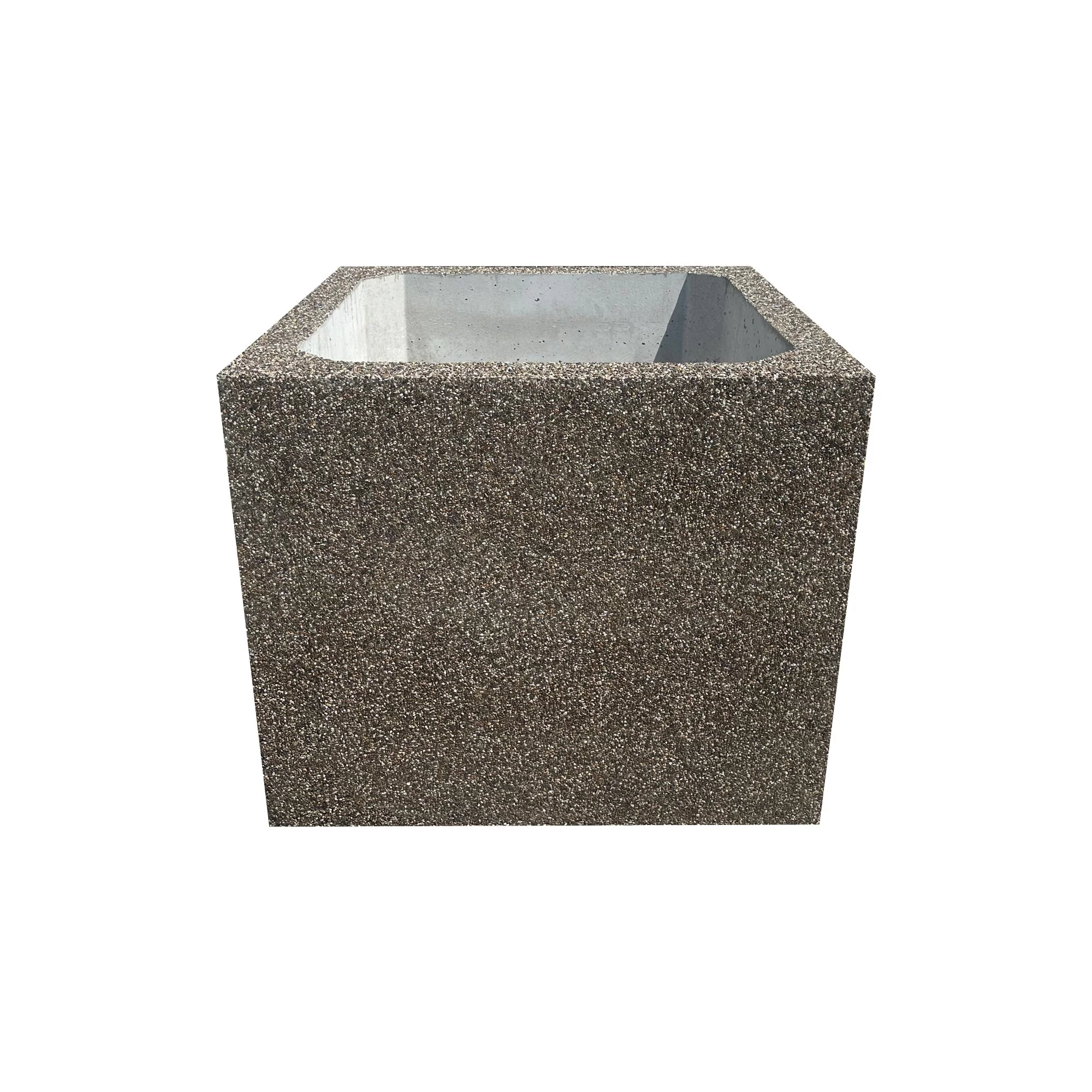 Jardiniera rotunda din beton cu aspect de piatra naturala D 124 x 100 cm Reta