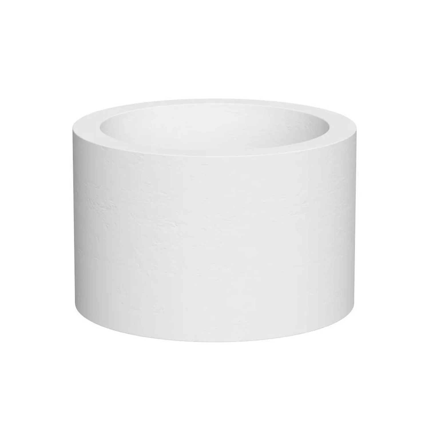 Jardiniera rotunda din beton cu aspect de marmura alba D 124 x 100 cm Lila