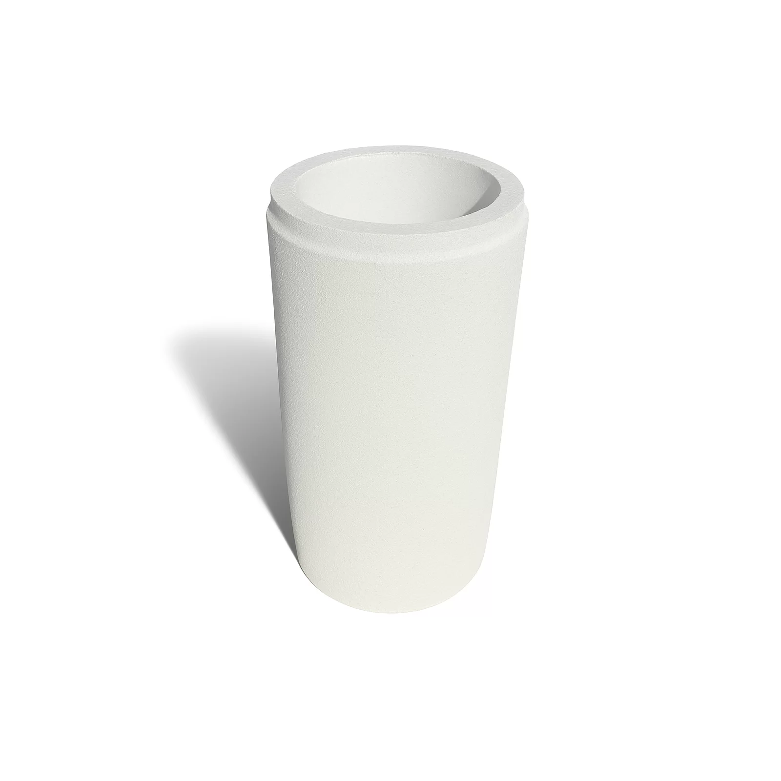 Ghiveci rotund cu aspect de marmura alba D 43 x 79 cm Lirio