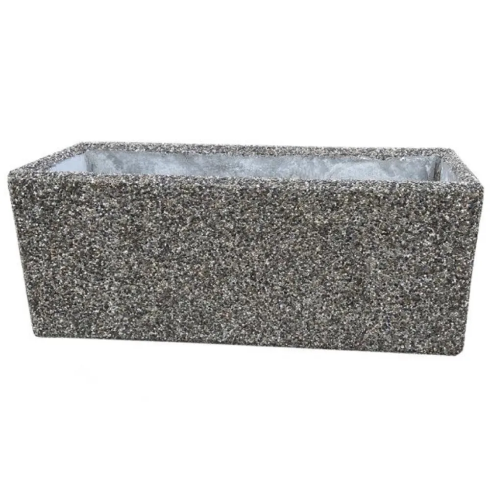 Jardiniera din beton cu piatra naturala Cosmos 150x50x60 cm
