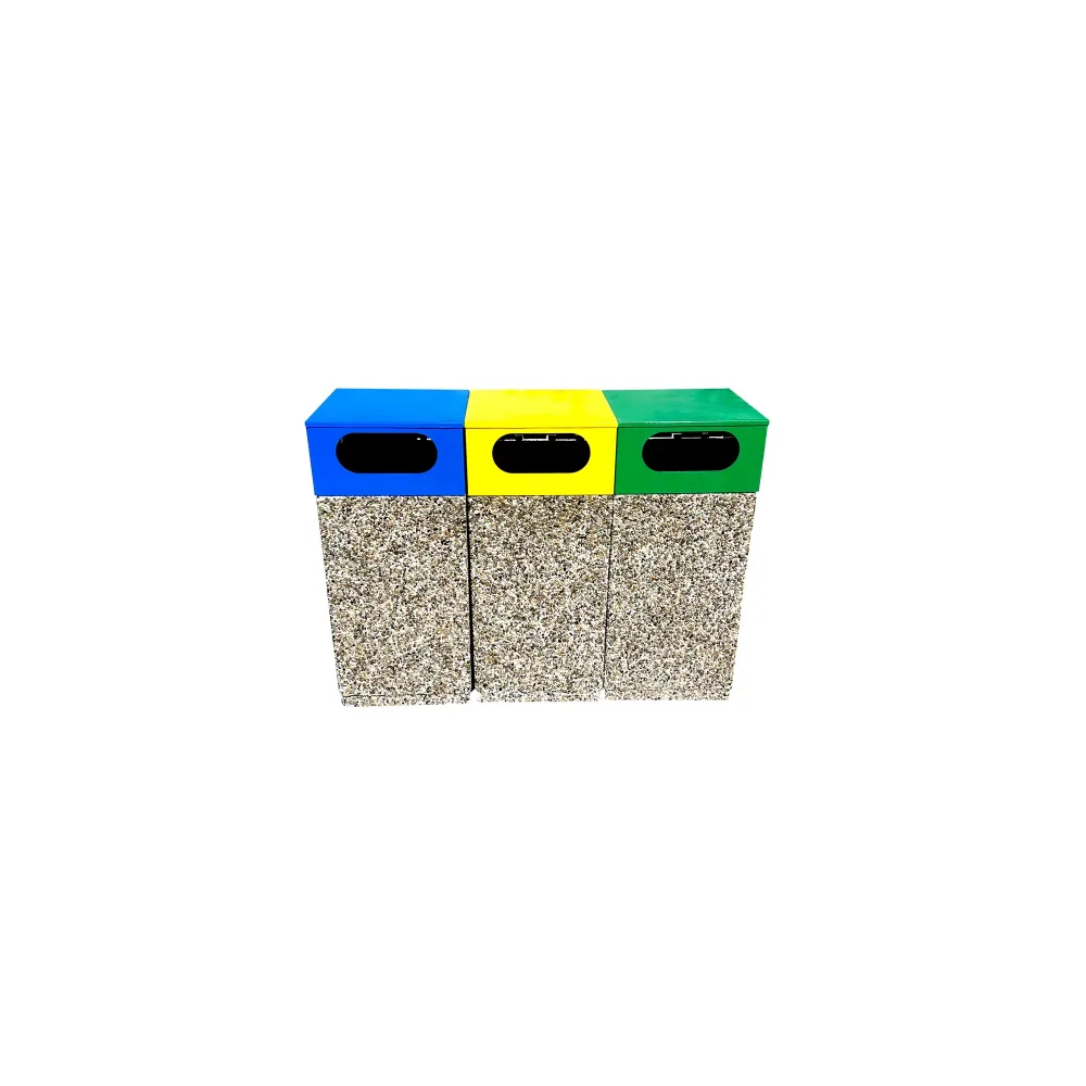 Cosuri de gunoi stradale selective din beton Civic 38×70 cm