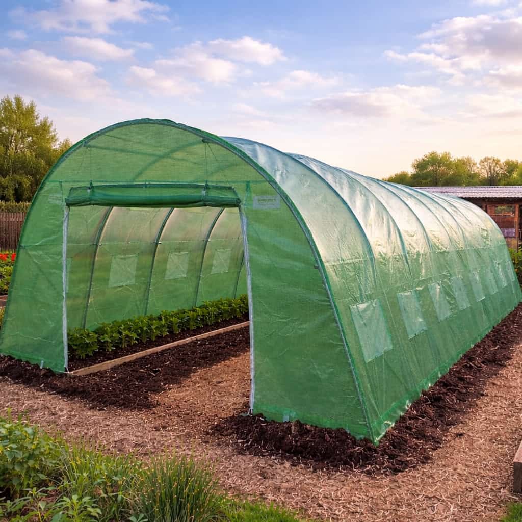 Solar gradina 4×8 cu țeavă de 32×1,1 mm profesional Eden + ata de palisare CADOU