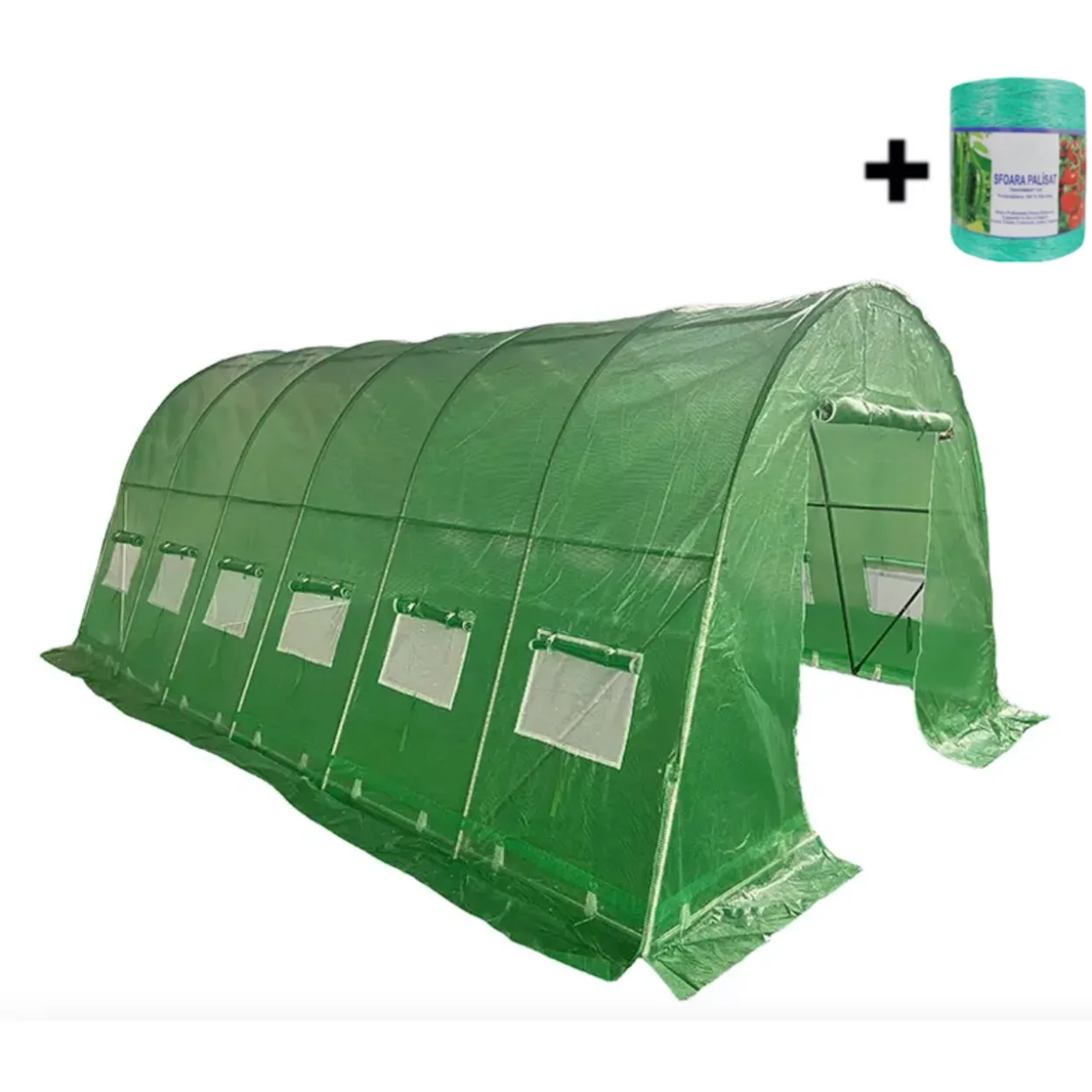 Solar gradina 4×7 cu țeavă de 32×1,1 mm profesional Eden + ata de palisare CADOU
