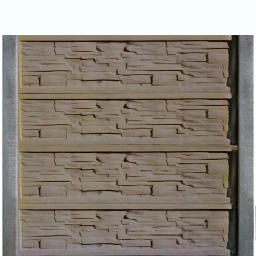 Gard beton Compact Larsen inaltime 2 m, cu stalpi drepti