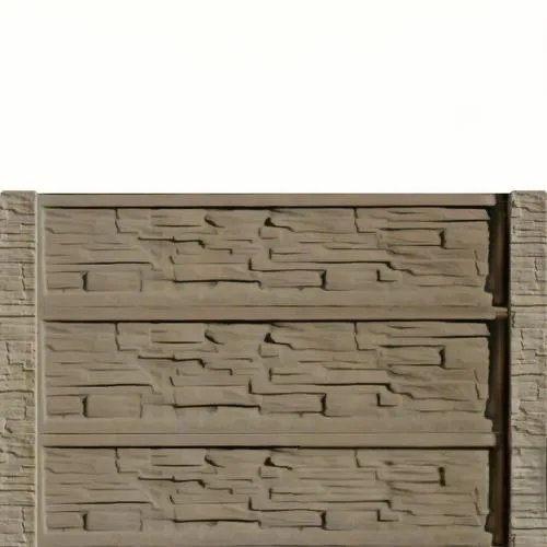 Gard beton Compact Larsen inaltime 1,5 m, cu stalpi cu model