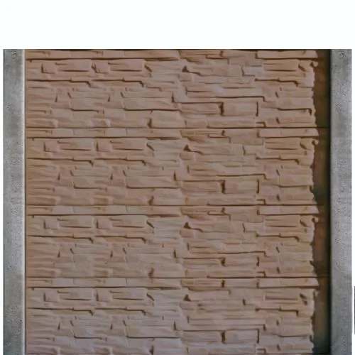 Gard beton Compact Luna inaltime 2 m, cu stalpi drepti