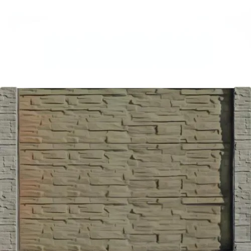 Gard beton Compact Luna inaltime 1,5 m, cu stalpi cu model