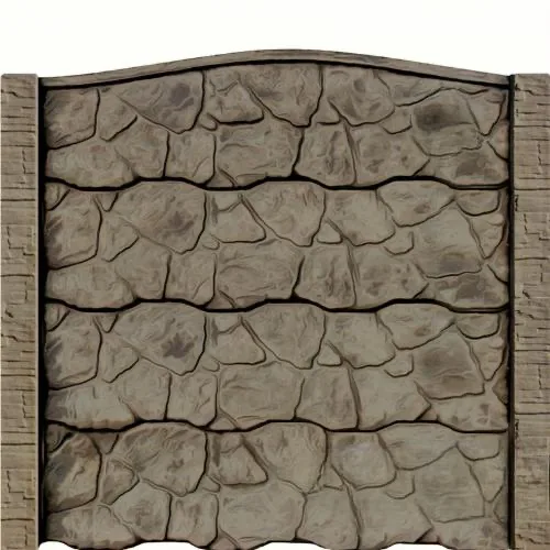 Gard beton Mimas inaltime 2 m, cu stalpi cu model