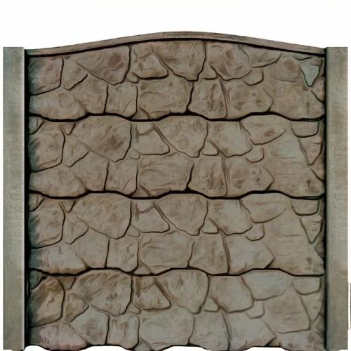 Gard beton Mimas inaltime 2 m, cu stalpi drepti