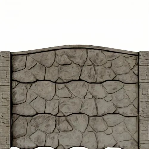 Gard beton Mimas inaltime 1,5 m, cu stalpi cu model