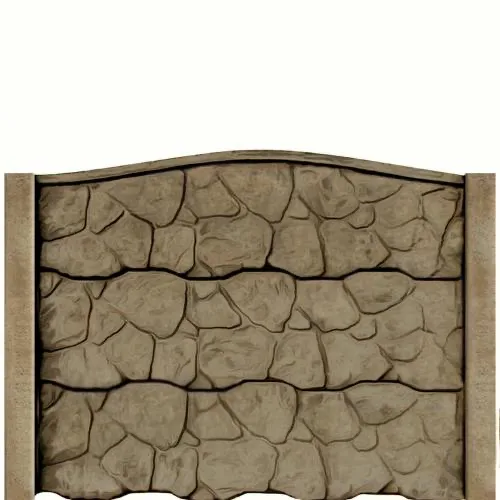 Gard beton Mimas inaltime 1,5 m, cu stalpi drepti