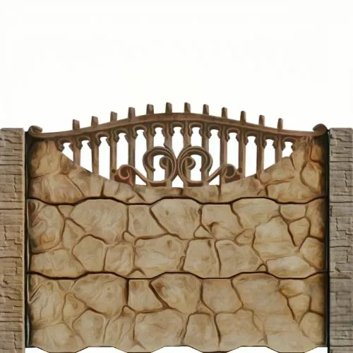 Gard beton Hidra inaltime 1,5 m, cu stalpi cu model