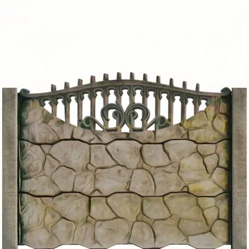 Gard beton Hidra inaltime 1,5 m, cu stalpi drepti