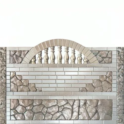 Gard beton Varuna inaltime 2 m, cu stalpi cu model