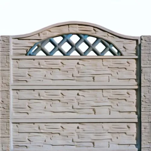 Gard beton Vega inaltime 2 m, cu stalpi cu model