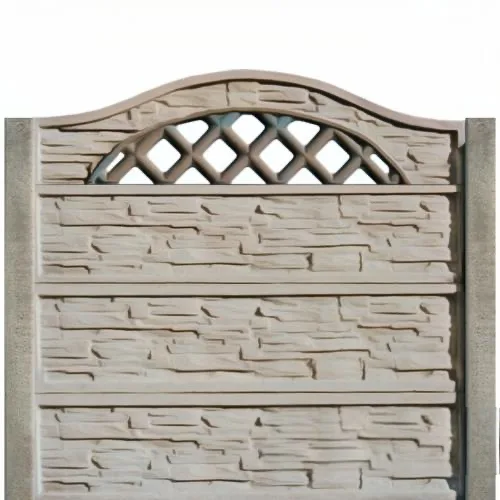 Gard beton Vega inaltime 2 m, cu stalpi drepti
