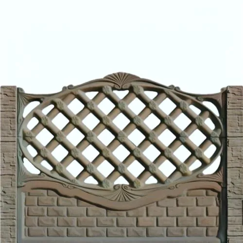 Gard beton Pluto 2 inaltime 1,5 m, cu stalpi cu model