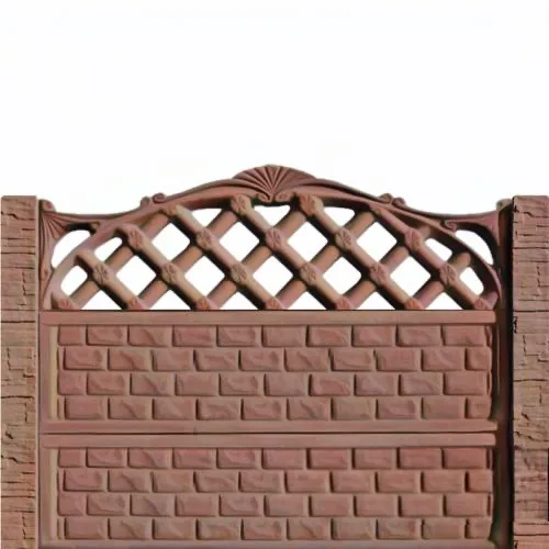 Gard beton Pluto inaltime 1,5 m, cu stalpi cu model