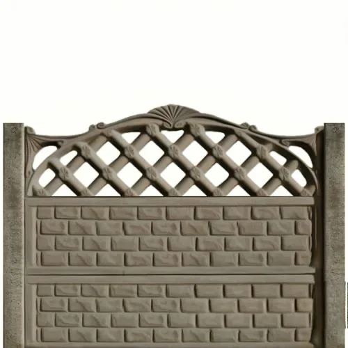Gard beton Pluto inaltime 1,5 m, cu stalpi drepti