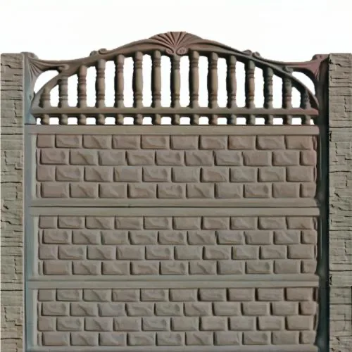 Gard beton Uranus inaltime 2 m, cu stalpi cu model