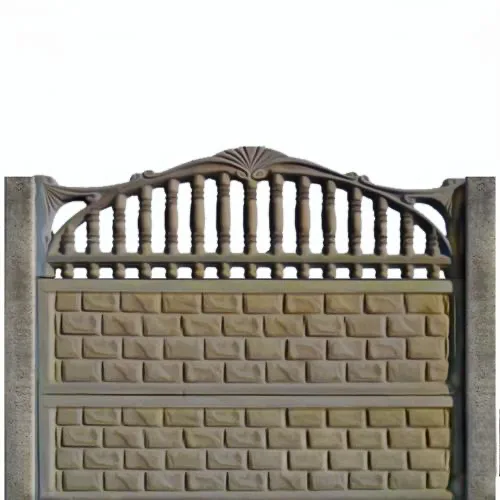 Gard beton Uranus inaltime 1,5 m, cu stalpi drepti