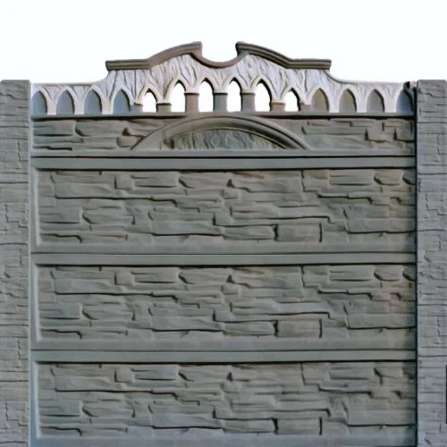 Gard beton Venus inaltime 2 m, cu stalpi cu model