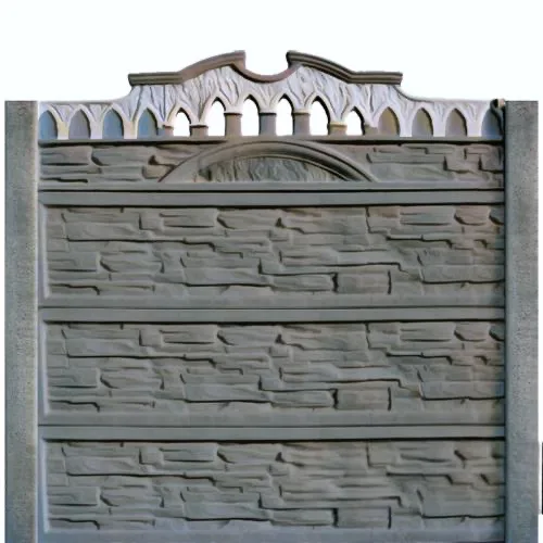 Gard beton Venus inaltime 2 m, cu stalpi drepti