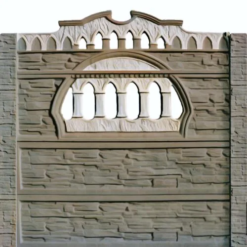 Gard beton Venus 2 inaltime 2 m, cu stalpi cu model