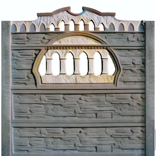 Gard beton Venus 2 inaltime 2 m, cu stalpi drepti