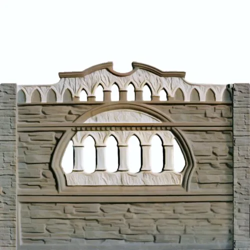 Gard beton Venus 2 inaltime 1,5 m, cu stalpi cu model