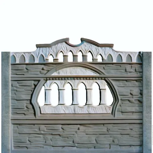 Gard beton Venus 2 inaltime 1,5 m, cu stalpi drepti