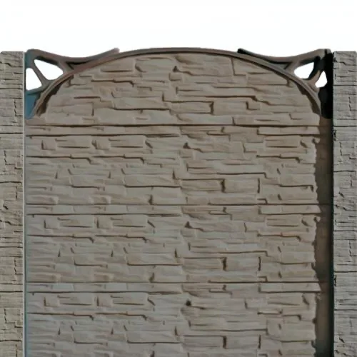 Panou gard beton Luna inaltime 2 m, cu stalpi cu model
