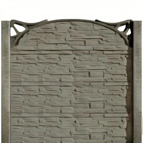 Panou gard beton Luna inaltime 2 m, cu stalpi drepti