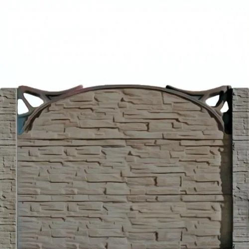 Panou gard beton Luna inaltime 1,5 m, cu stalpi cu model