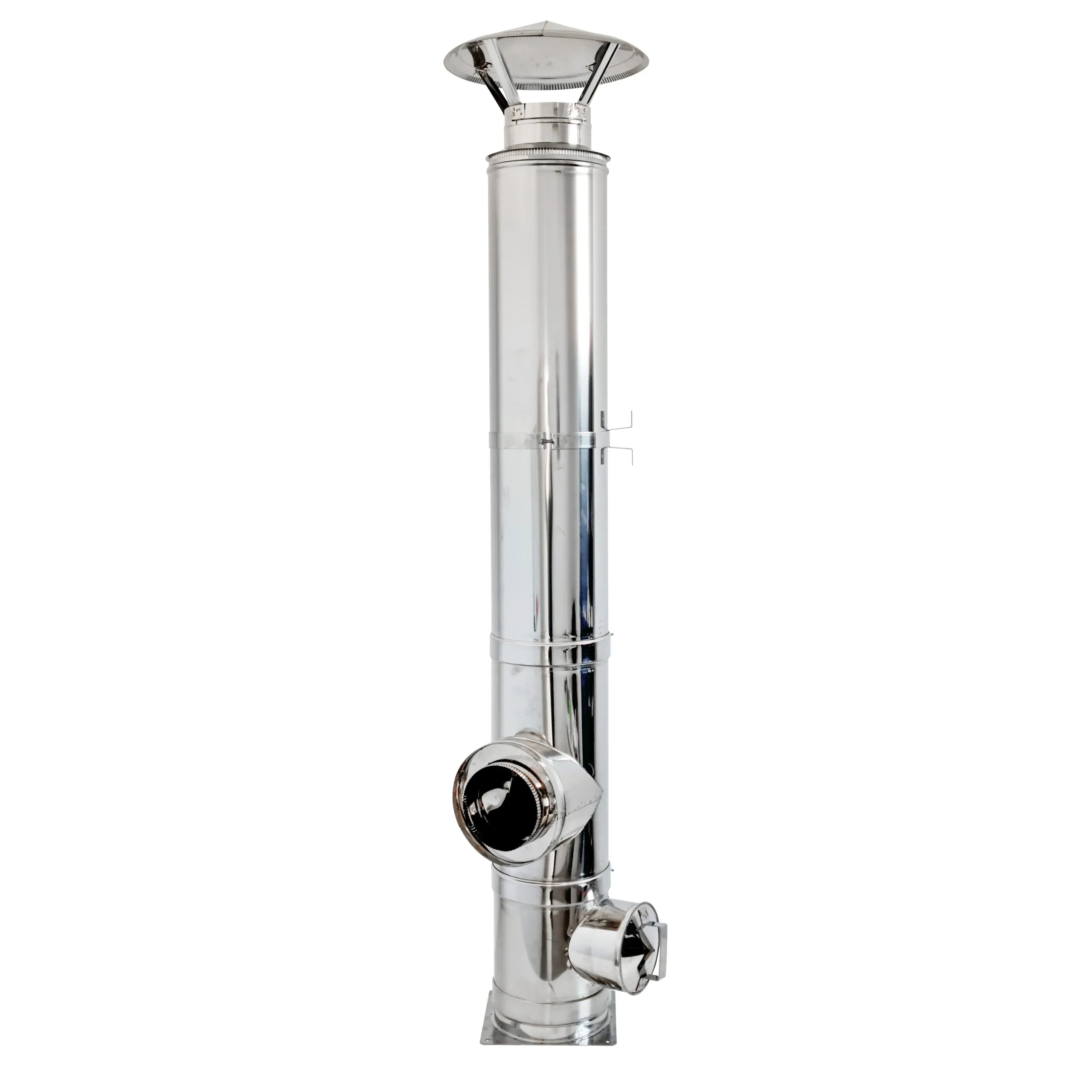 Kit cos de fum din inox, h 5 m, ø 160 mm, asezat pe sol