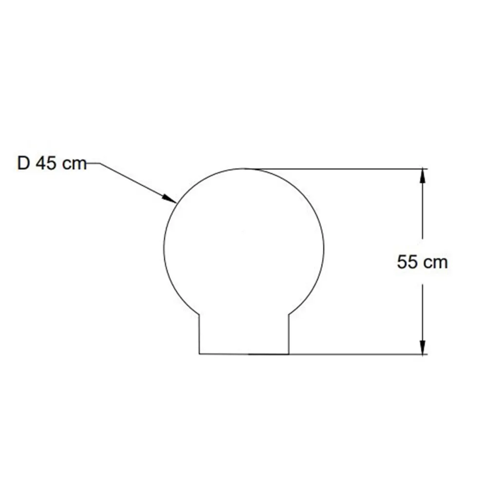 Bolard sferic 45 cm cu picior din beton cu piatra naturala Maryland