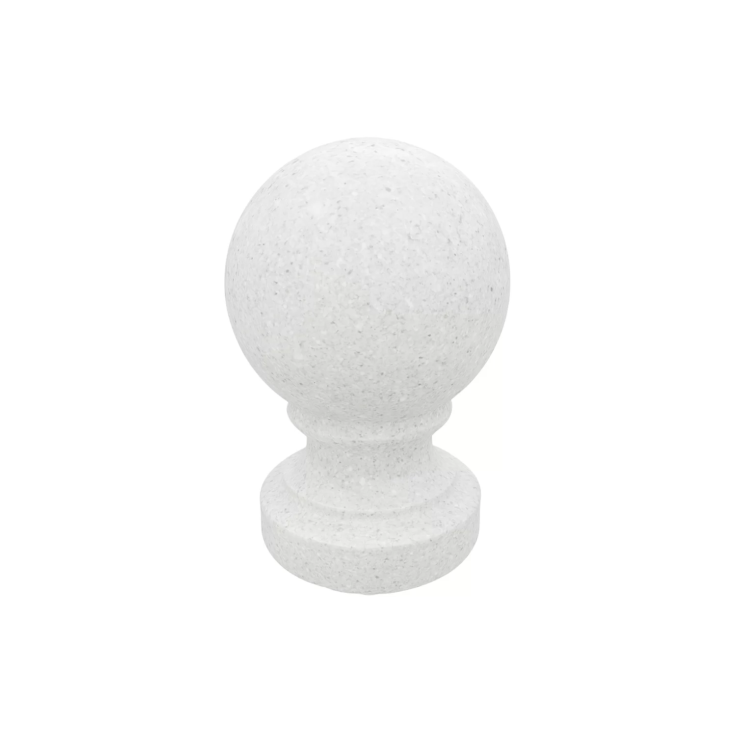 Bolard alb 45 cm din beton rotund neted cu picior Arizona